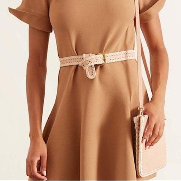 Rachel Comey Accessories - Rachel Comey Thin Crochet Estate Belt Leather Silver Blush XS‎